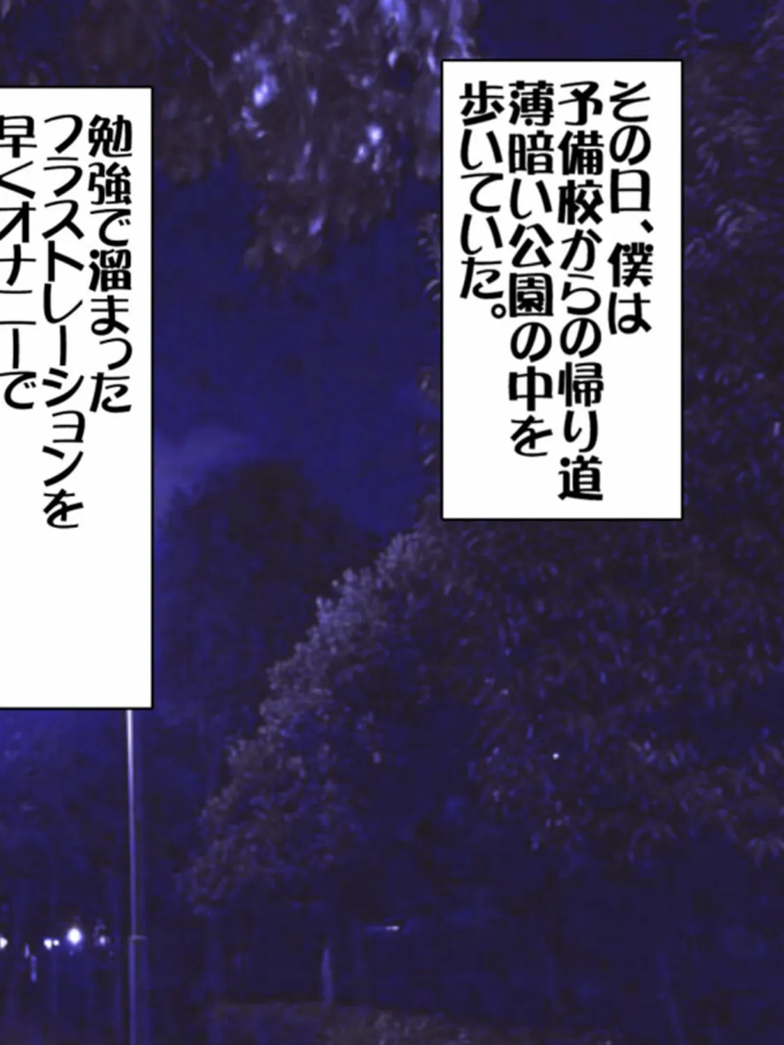 全裸●●と夜の公園で！！ モザイク版 2ページ